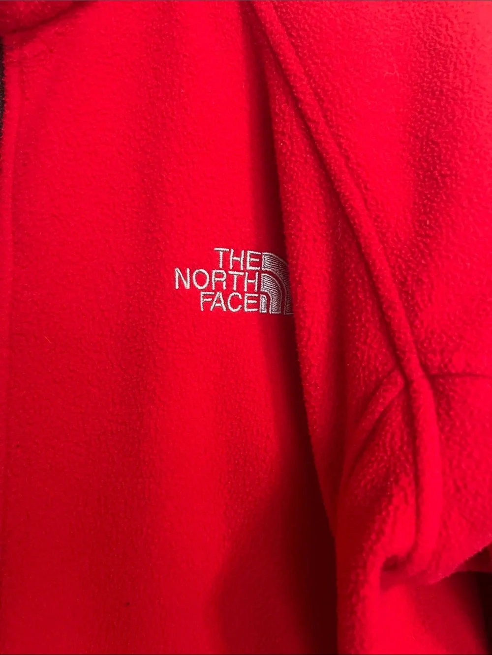 The North Face Men’s Bright Red Full-Zip Fleece Jacket Small